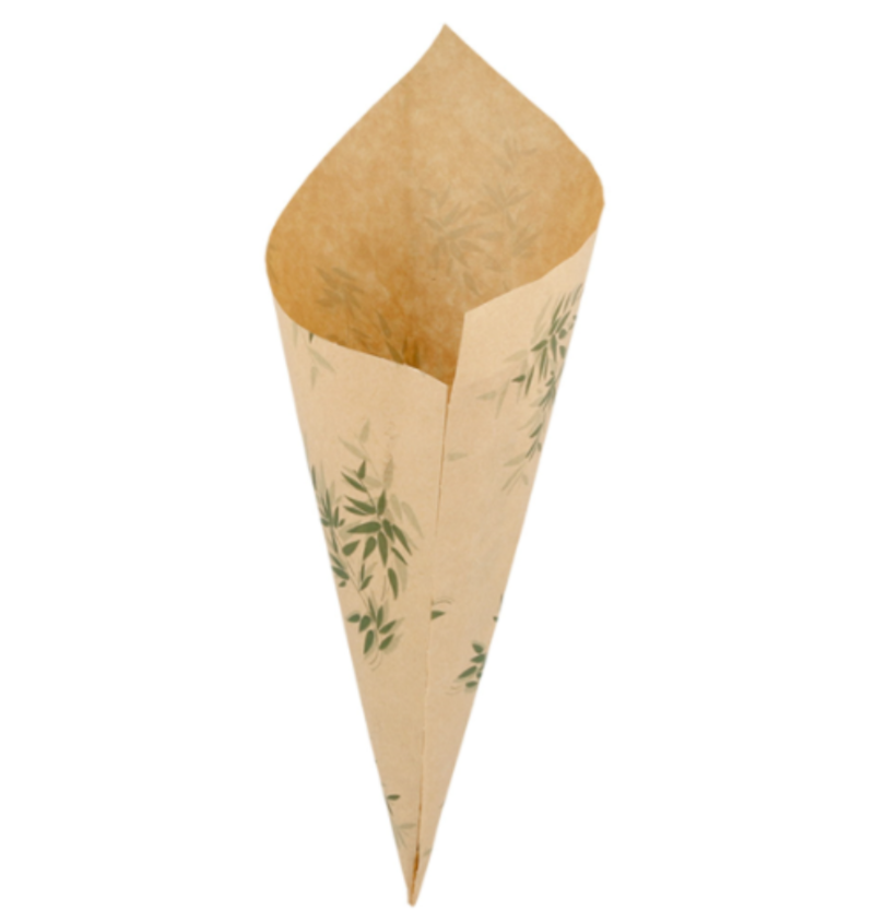 Maišeliai FEEL GREEN (popieriniai, trikampiai, 400 g., 250 vnt.)