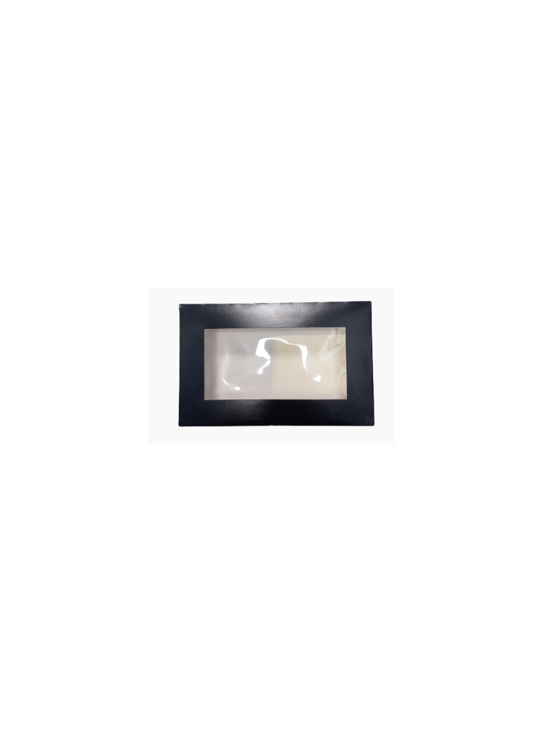 Laminuota juoda dėžutė 17 x 11 x 5 cm. pop. su langu (50)