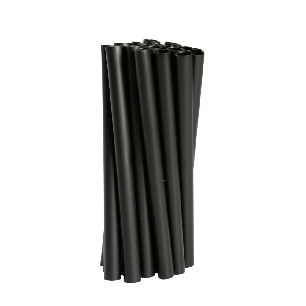 Šiaudeliai plastikiniai (juodi, Ø8 mm., H12 cm., 250 vnt.)