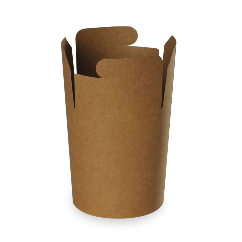 Vienkartinė dėžutė WOK (ruda, 1000 ml., 50 vnt.)