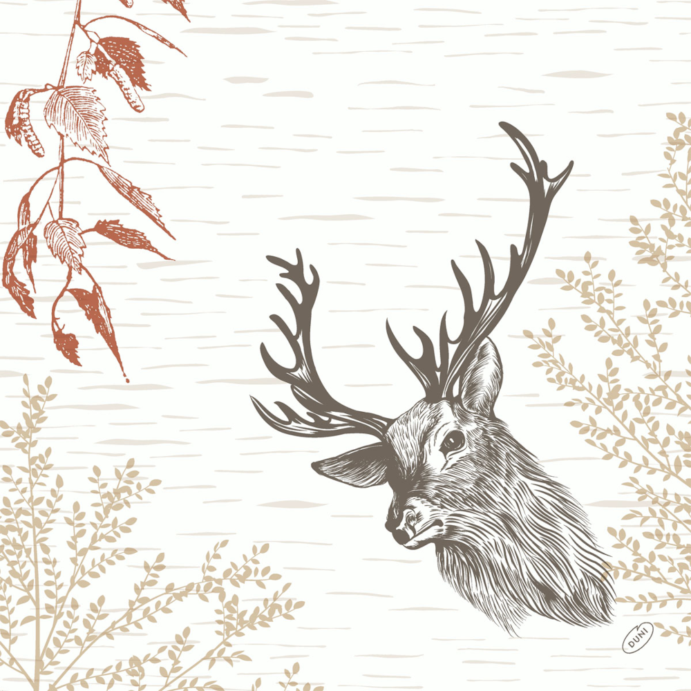 Servetėlė 40 x 40 cm. Bio Dunisoft Wood & Deer (1 vnt.)
